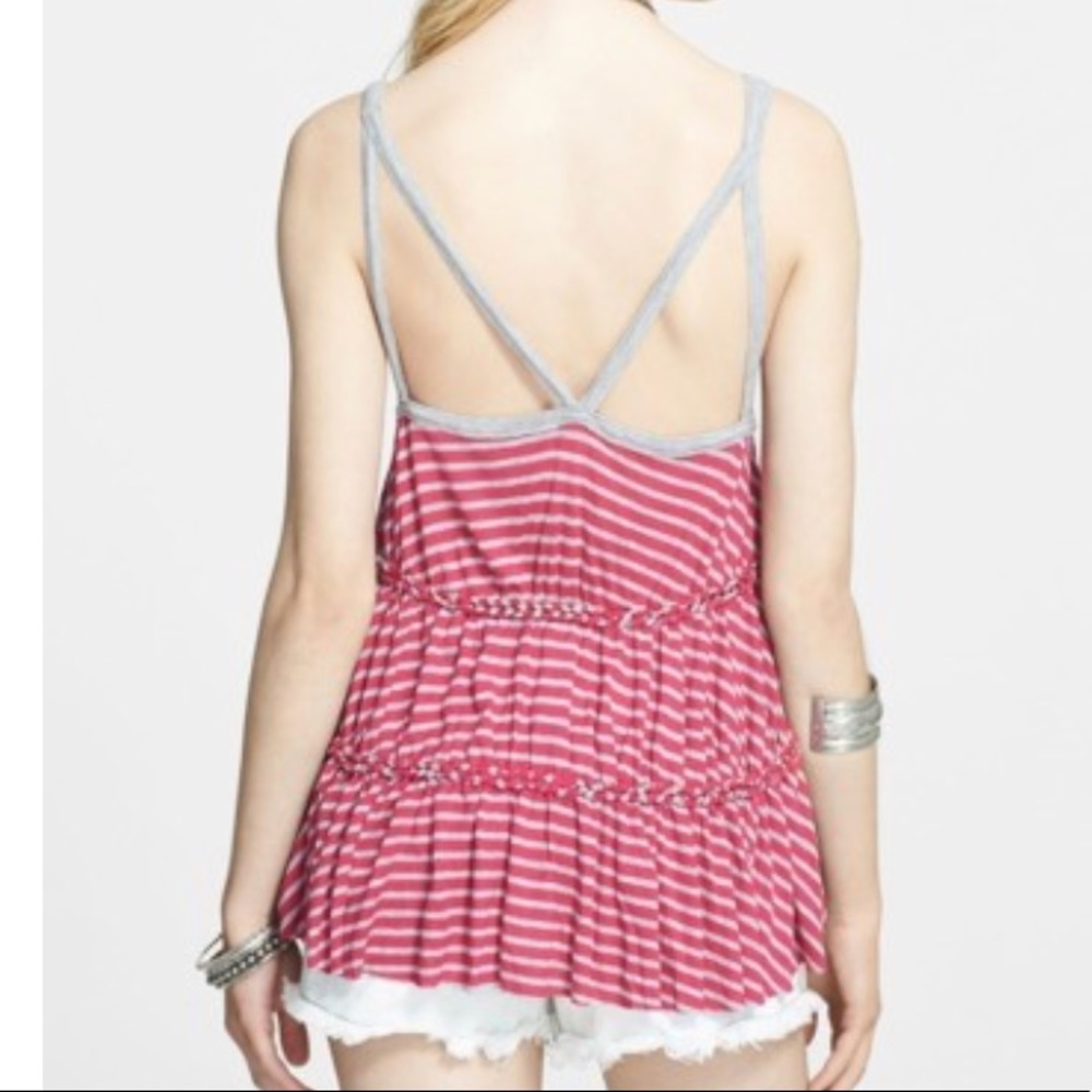 FREE PEOPLE Florence Striped Tiered Tank - Picture 2 of 6